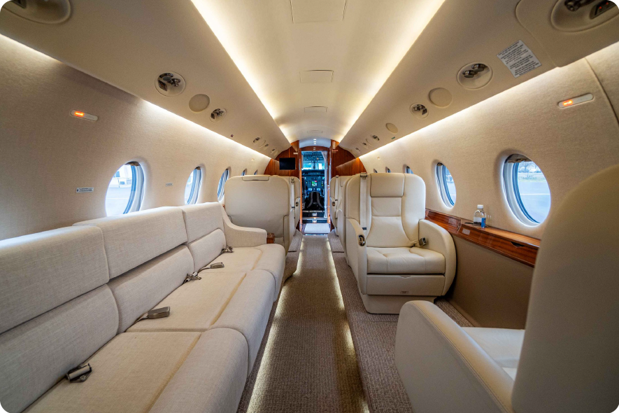 interior seats of Gulfstream g200