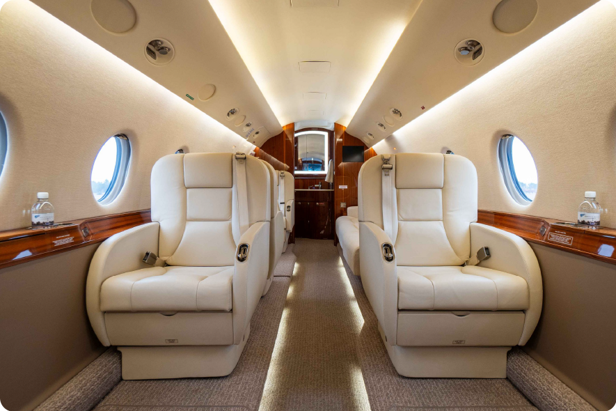 interior seats of Gulfstream g200