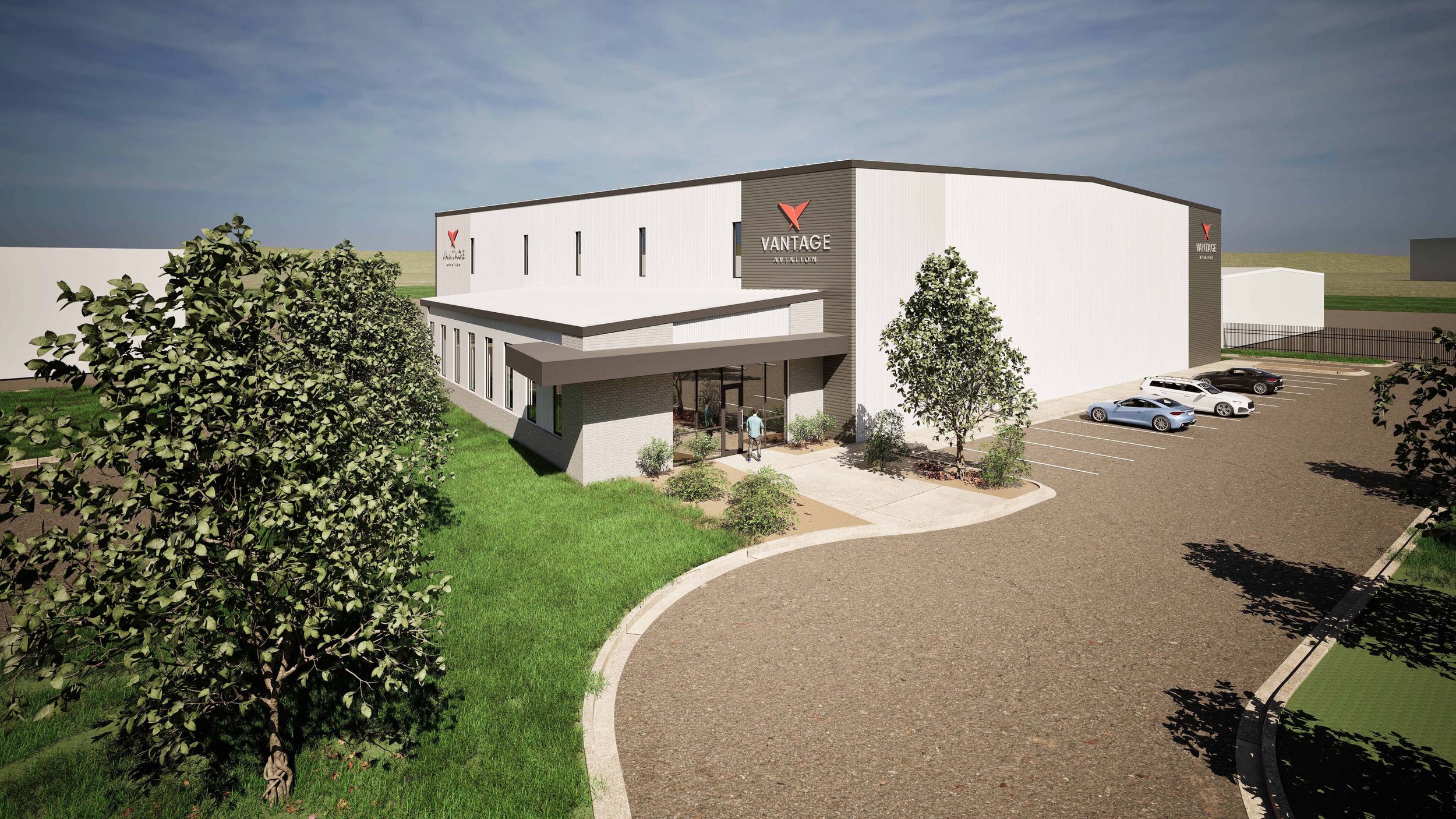 Vantage Aviation building rendering