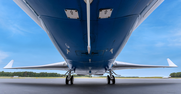 bottom of plane