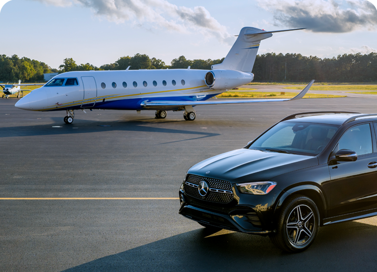 plane and car