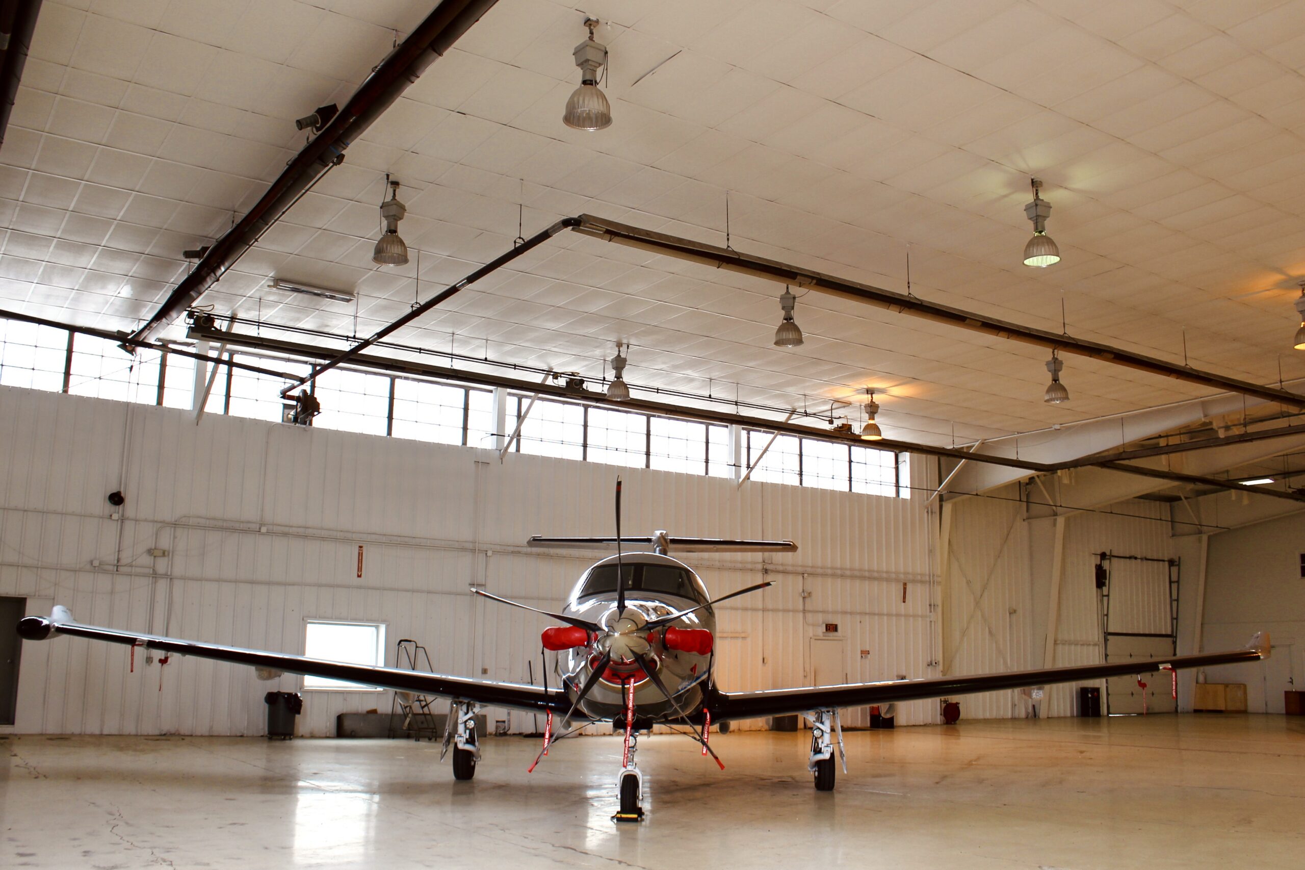 plane interior hangar 62 at vantage agc