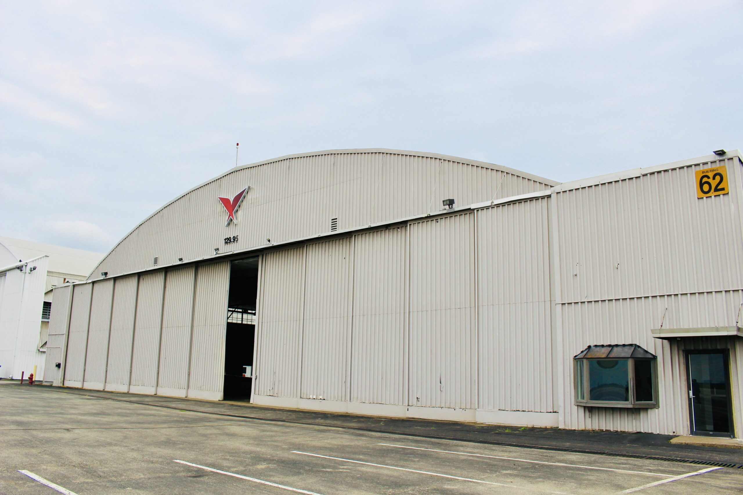exterior of hangar 62 at vantage agc